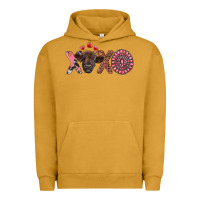 Pigment Peanut Butter xoxo calf and gemstone Urban Hoodie - RanaPortraitStore