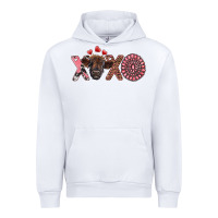 White xoxo calf and gemstone Urban Hoodie - RanaPortraitStore