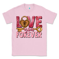 Bubblegum Pink Love you forever Valentine's Day Classic Tee - HowdyJamesFarm