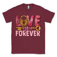 Burgundy Love you forever Valentine's Day Classic Tee - HowdyJamesFarm