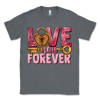 Charcoal Heather Love you forever Valentine's Day Classic Tee - HowdyJamesFarm