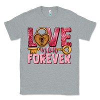 Heather Grey Love you forever Valentine's Day Classic Tee - HowdyJamesFarm