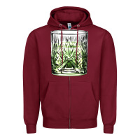 Burgundy gin tonic Zipper Hoodie - AdoDesignShop