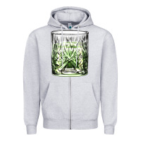 Heather Grey gin tonic Zipper Hoodie - AdoDesignShop