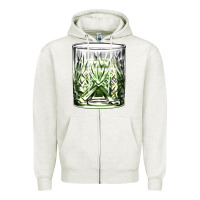 Oatmeal Heather gin tonic Zipper Hoodie - AdoDesignShop