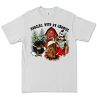 Dove Grey hanging with my gnomies Premium Tee - CowGirlArtShop