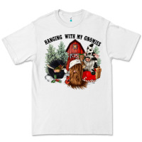 White hanging with my gnomies Premium Tee - CowGirlArtShop