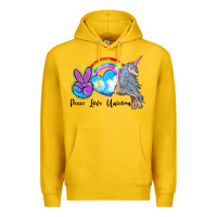 Lemon peace love unicorn Premium Hoodie - LillyAllenDesigns