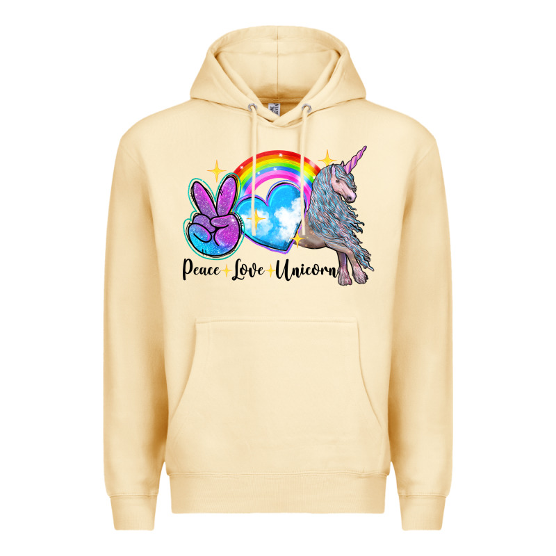 Peace Love Unicorn Premium Hoodie by LillyAllenDesigns | Teevron