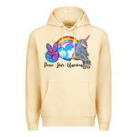 Pina Colada peace love unicorn Premium Hoodie - LillyAllenDesigns
