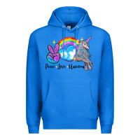 True Royal peace love unicorn Premium Hoodie - LillyAllenDesigns