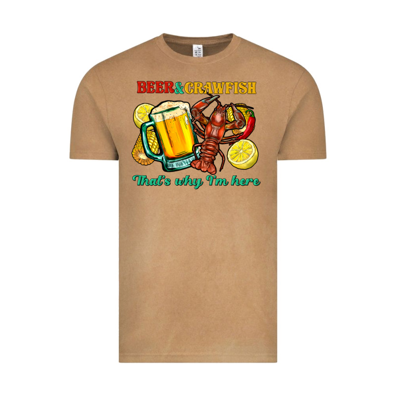 Beer&crawfish That's Why I'm Here Vintage Tee by FaDigitalArtStudio | Teevron