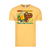 Vintage Mustard Beer&crawfish that's why i'm here Vintage Tee - FaDigitalArtStudio