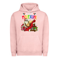 Pigment Salmon mens ho ho ho mosexual Urban Hoodie - DesigneFamous