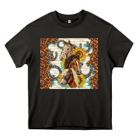 Asphalt horses with sunflowers Heavy Core Tee - TumblerDesignByShophia