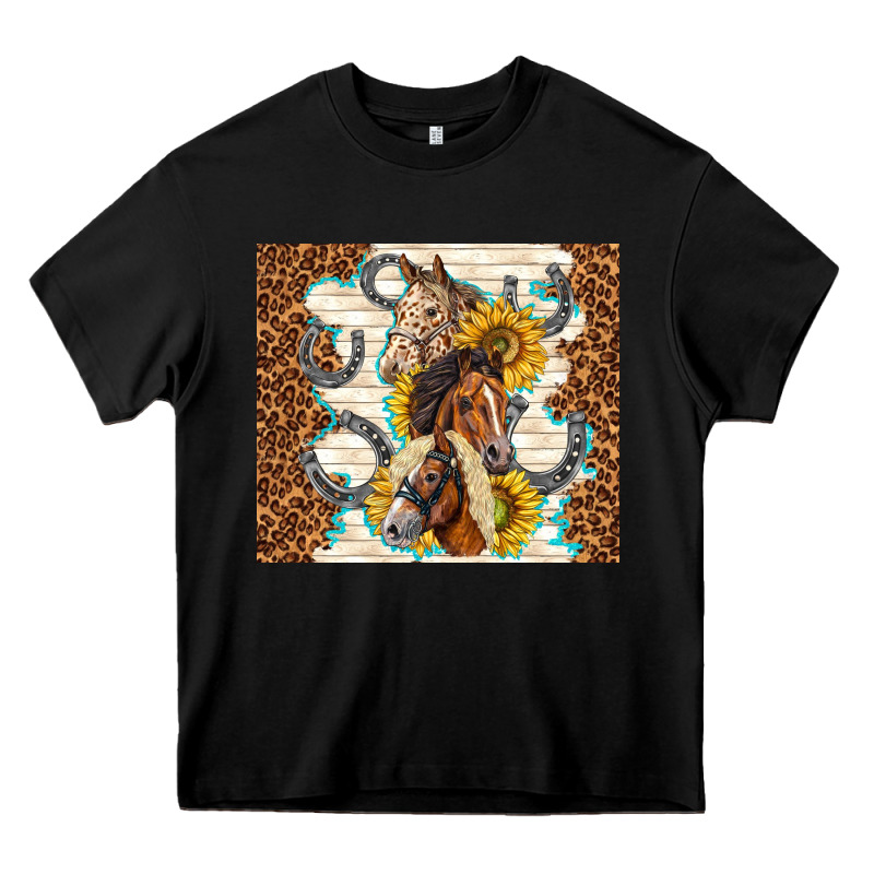Horses With Sunflowers Heavy Core Tee by TumblerDesignByShophia | Teevron