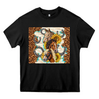 Black horses with sunflowers Heavy Core Tee - TumblerDesignByShophia