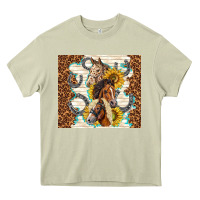 Mossy horses with sunflowers Heavy Core Tee - TumblerDesignByShophia