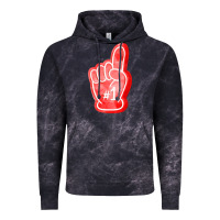 Cloud Black number one foam finger Vintage Hoodie - FaDigitalArtStudio