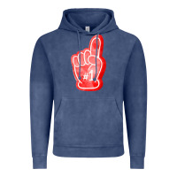 Vintage Denim number one foam finger Vintage Hoodie - FaDigitalArtStudio
