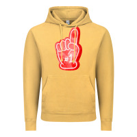 Vintage Mustard number one foam finger Vintage Hoodie - FaDigitalArtStudio