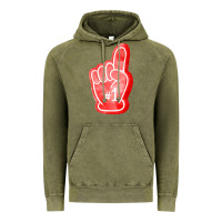 Vintage Olive number one foam finger Vintage Hoodie - FaDigitalArtStudio
