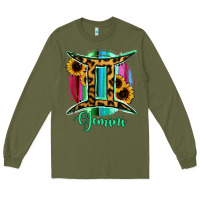 Army Green Gemini Long Sleeve Tee - RanaPortraitStore