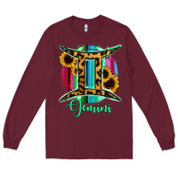 Burgundy Gemini Long Sleeve Tee - RanaPortraitStore