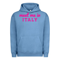 Pigment Pebble Blue meet me in italy Urban Hoodie - DesigneFamous