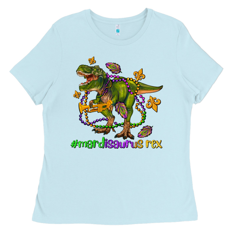 Mardi Saurus Rex Olivia Ladies Tee by OliviaCreatesArt | Teevron