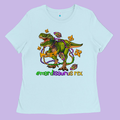 Mardi Saurus Rex Olivia Ladies Tee Designed By Oliviacreatesart