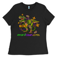 Black mardi saurus rex olivia Ladies Tee - OliviaCreatesArt