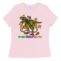 Bubblegum Pink mardi saurus rex olivia Ladies Tee - OliviaCreatesArt