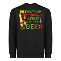 Black my christmas spirit is beer with beer bottles Heavyweight Sweatshirt - AdoDesignShop