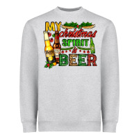 Heather Grey my christmas spirit is beer with beer bottles Heavyweight Sweatshirt - AdoDesignShop