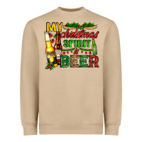 My Christmas Spirit Is Beer With Beer Bottles Heavyweight Sweatshirt | Teevron