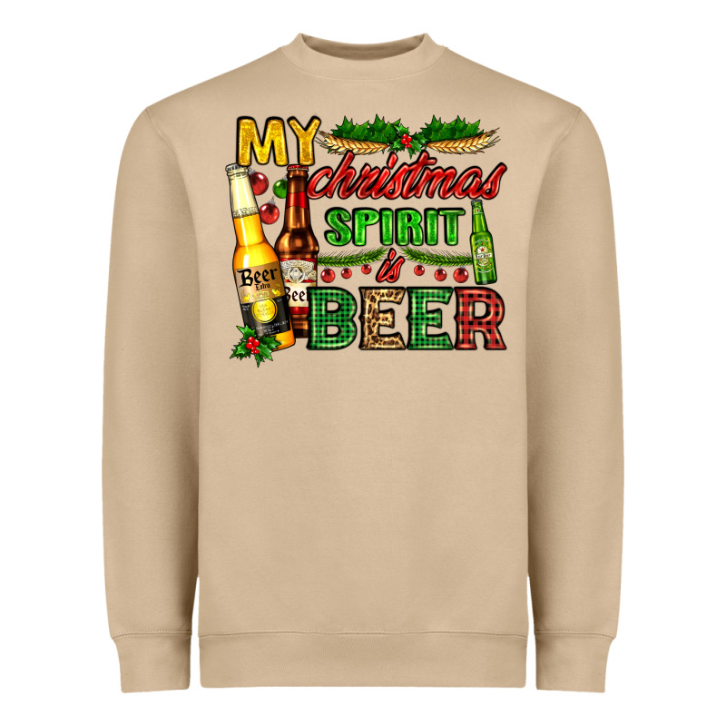 My Christmas Spirit Is Beer With Beer Bottles Heavyweight Sweatshirt by AdoDesignShop | Teevron