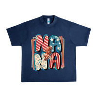 Navy 4th of July nana with lightning bolt Urban Heavy Tee - FaDigitalArtStudio