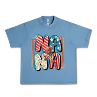 Pebble Blue 4th of July nana with lightning bolt Urban Heavy Tee - FaDigitalArtStudio