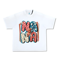 White 4th of July nana with lightning bolt Urban Heavy Tee - FaDigitalArtStudio