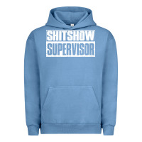 Pigment Pebble Blue shitshow supervisor Urban Hoodie - DesigneFamous