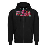 Black floral love and kiss Zipper Hoodie - AdoDesignShop