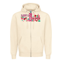 Sandshell floral love and kiss Zipper Hoodie - AdoDesignShop