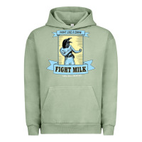 Pigment Oil Green fight milk classic Urban Hoodie - DesigneFamous