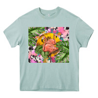 Arona flamingo with leopard Heavy Core Tee - TumblerDesignByShophia