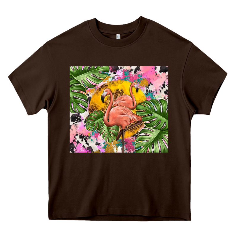 Flamingo With Leopard Heavy Core Tee by TumblerDesignByShophia | Teevron