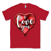 Red I love you heart balloon Valentine's Day Classic Tee - HowdyJamesFarm