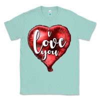 Seafoam I love you heart balloon Valentine's Day Classic Tee - HowdyJamesFarm