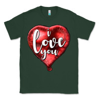 Sports Green I love you heart balloon Valentine's Day Classic Tee - HowdyJamesFarm
