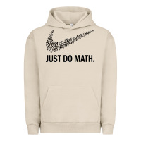 Pigment French Oak just do math Urban Hoodie - DesigneFamous